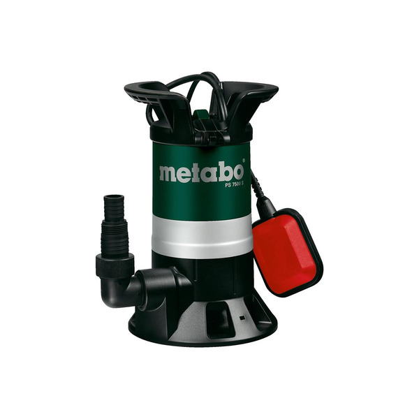 Насос дренажний для брудної води Metabo PS 7500 S , 450 Вт, 7.5 куб/год, висота подачі 5 м, занурення до 5м, підключення 1/1.25, 4.8 кг