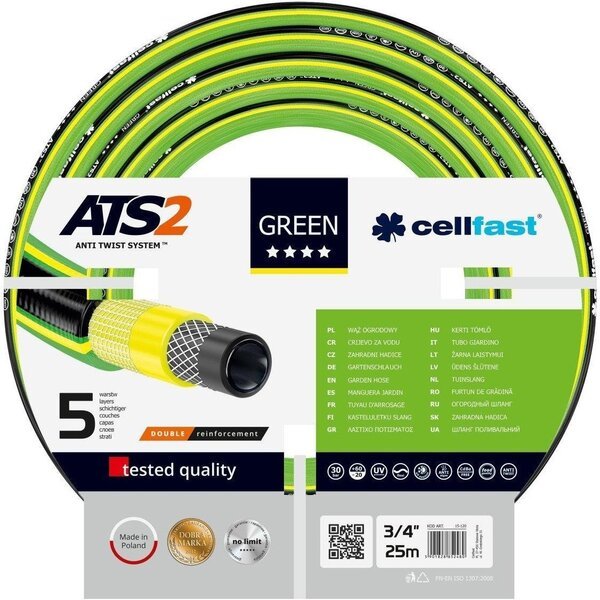 Шланг садовий Cellfast GREEN ATS 3/4", 25м (15-120)
