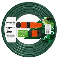 Набір для поливу Cellfast ECONOMIC, в комплекті шланг 1/2", 20м, 3 шари, -10…+50°C, зрошувач, комплект для підключення (10-100)