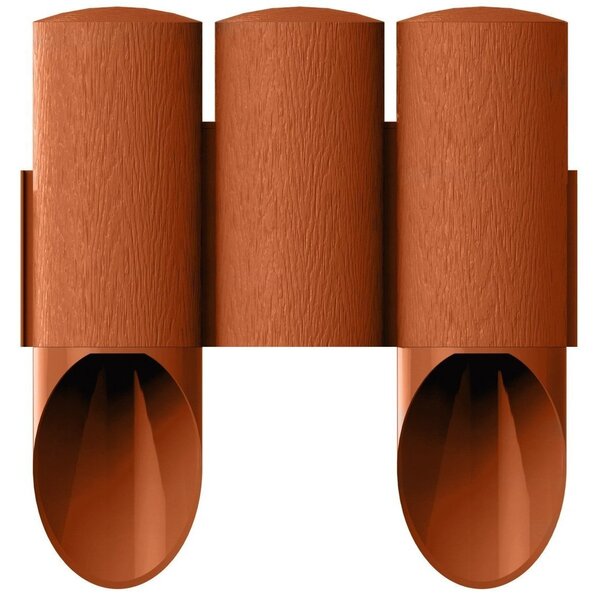 Газонна огорожа Cellfast MAXI, 3 елементи, 2.1м, цегляна