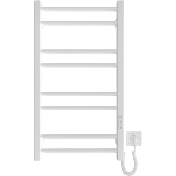 Полотенцесушитель Ardesto электрический Square-TR K, 770x430х80мм, таймер-регулятор, сталь, белый матовый