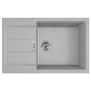 Мойка кухонная Franke Sirius, тектонайт, прямоуг., с крылом, 780х500х200мм, чаша- 1, накладная, S2D 611-78 XL , серый