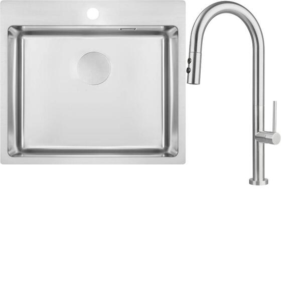 Мойка кухонная Deante Olfato ZPO_010A + смеситель BQO_F72M (ZPOE010A)