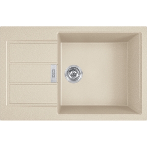 Мийка кухонна Franke Sirius 2 тектонайт, з крилом, 780х500х200мм, врізна, бежевий (143.0671.747)