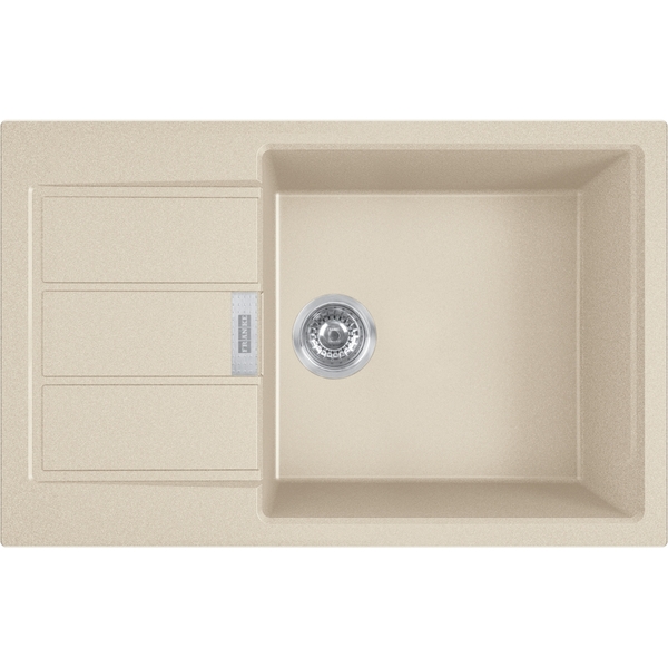 Мийка кухонна Franke Sirius 2 тектонайт, з крилом, 780х500х200мм, врізна, бежевий (143.0671.747)