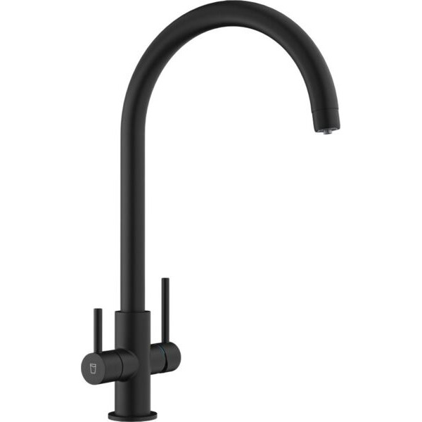 Змішувач кухонний Franke Lina Clear Water (120.0703.746) Чорний матовий