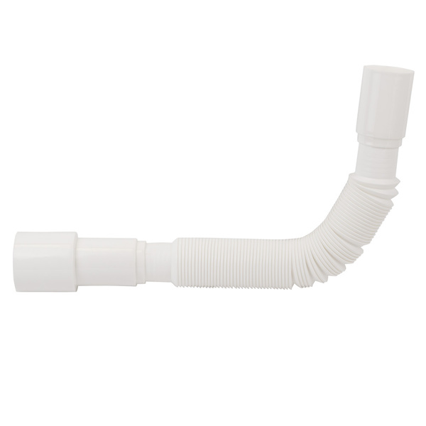 Сифон для кухонної мийки з пластиковим випуском 3½" виводом під пральну машину круглим переливом і гнучким відведенням Ø40/50мм (чорний) TAU (9842820)