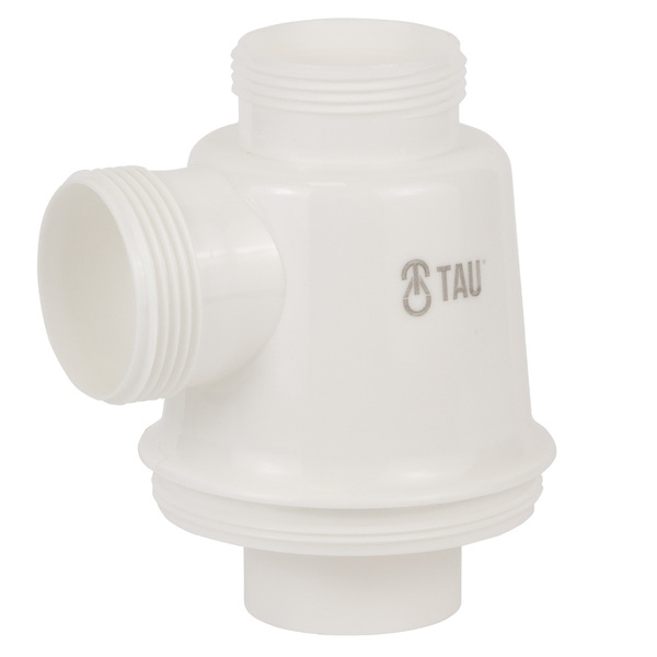 Сифон для кухонної мийки з нержавіючим випуском 3½" виводом під пральну машину, круглим переливом і гнучким відведенням Ø40/50мм TAU (9842520)