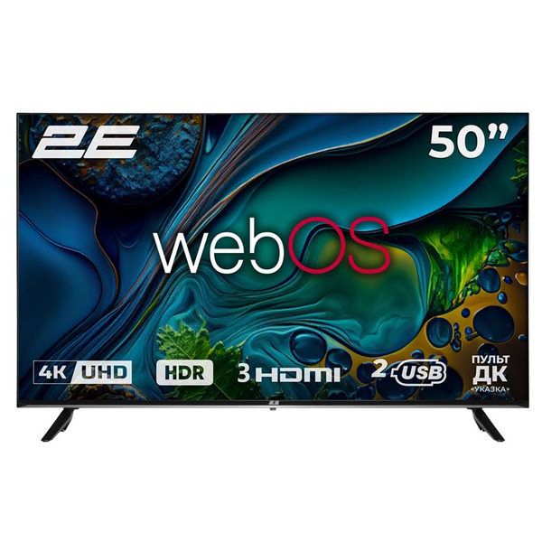 Телевизор 50" 2E LED 4K 60Hz Smart WebOS Black