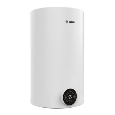 Водонагрівач електр. BOSCH круглий Tronic 4000T, 80л, 2кВт, сухий тен, вертикальний монтаж, електр. кер-ння, B, білий