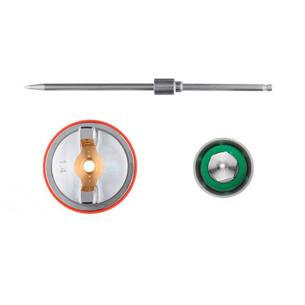 Комплект форсунки 1.4мм для фарбопультів HVLP II PT-0100, РТ-0105, РТ-0105D (дюза, повітряна головка, голка)