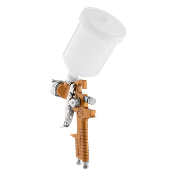 Фарбопульт пневматичний HVLP, верхній пластиковий бачок INTERTOOL PT-0110