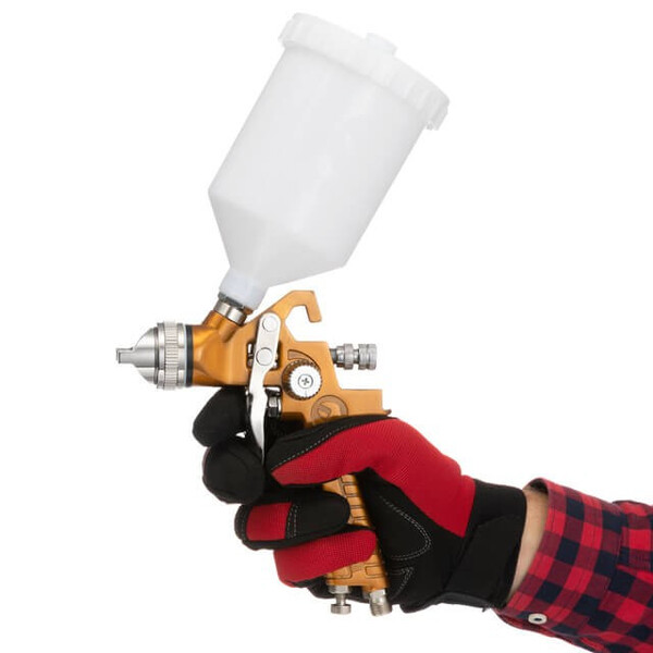 Фарбопульт пневматичний HVLP, верхній пластиковий бачок INTERTOOL PT-0110