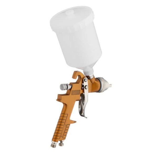 Фарбопульт пневматичний HVLP, верхній пластиковий бачок INTERTOOL PT-0110