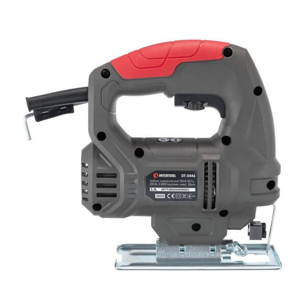 Електролобзик 500 Вт, 0-3000 хід/хв, глибина розпилу 55 мм INTERTOOL DT-0446