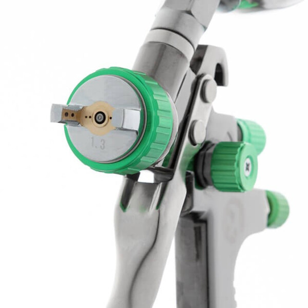 Фарбопульт пневматичний LVLP GREEN професійний, верхній металевий бачок INTERTOOL PT-0131