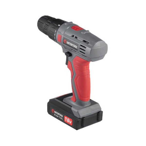 Дриль-шурупокрут акумуляторний 18 В INTERTOOL DT-0315