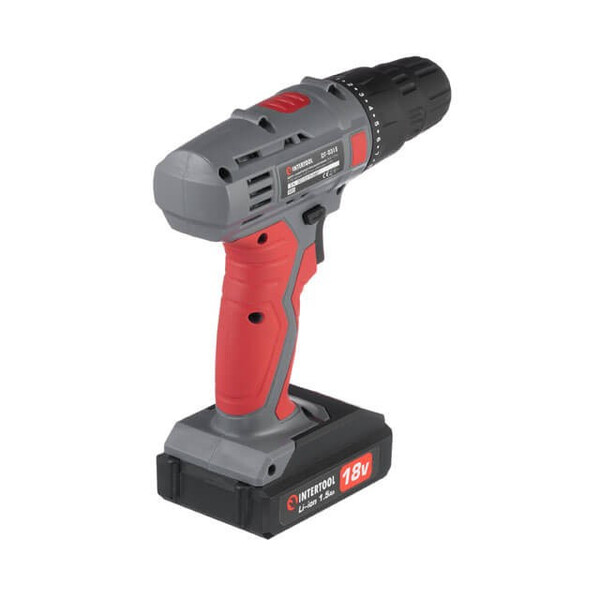 Дриль-шурупокрут акумуляторний 18 В INTERTOOL DT-0315