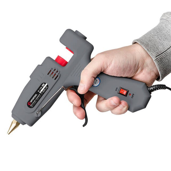 Пістолет клейовий 80Вт, 230В, 215-230°C під стрижні 10.8-11.5мм, 13-30 г / хв. INTERTOOL RT-1104