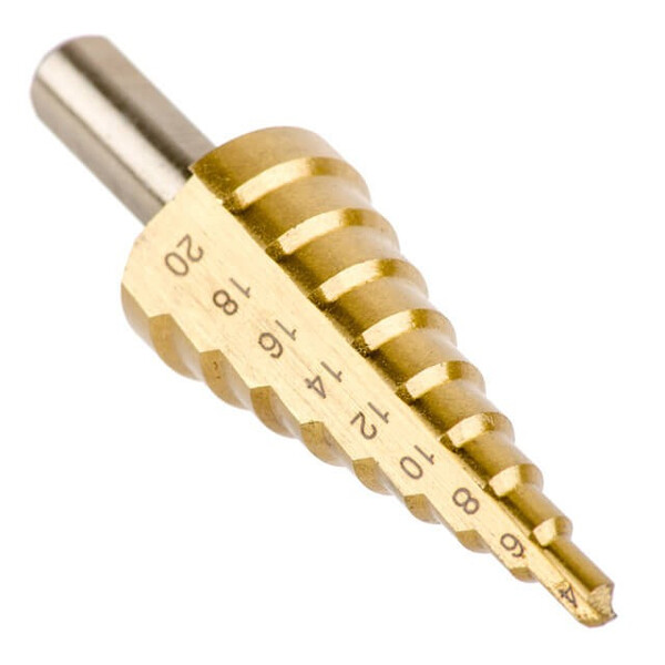 Свердел ступінчастий по металу 4-20 мм INTERTOOL SD-5820