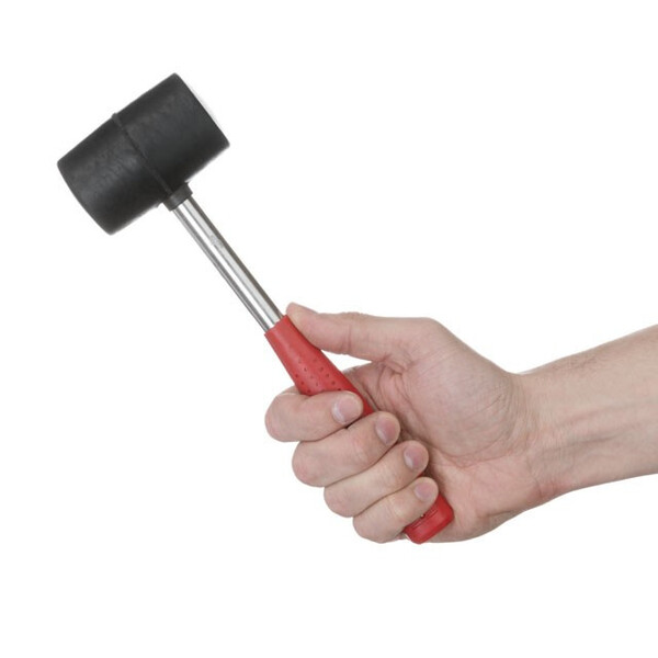 Киянка гумова 340г. чорна гума,металева ручка INTERTOOL HT-0229