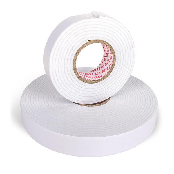 Скотч двосторонній 19 мм * 5 м на спіненої основі INTERTOOL KT-0972