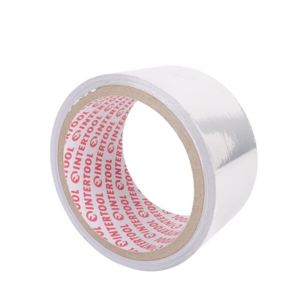Скотч алюмінієвий термостійкий 50 мм * 10 м. INTERTOOL KT-0991