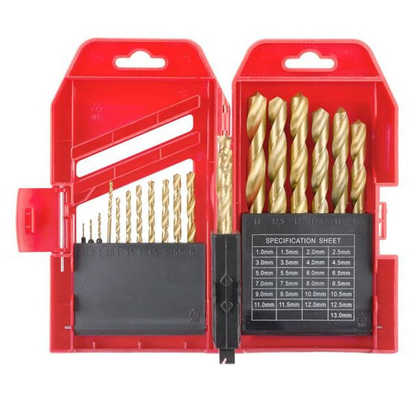 Набір свердел по металу DIN338 HSS 25шт (1.0-13.0), покриття Ti INTERTOOL SD-0025