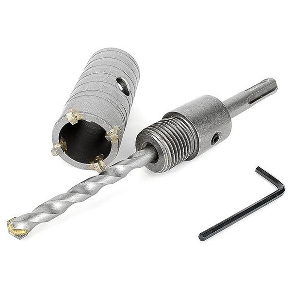 Комплект: Свердло корончастот для бетону 32 мм + Перехідник SDS Plus 100 мм INTERTOOL SD-7032