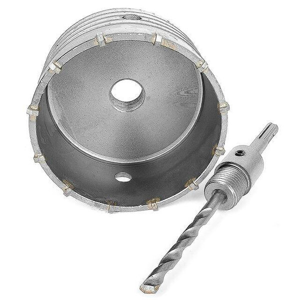 Комплект: Свердло корончастот для бетону 105 мм + Перехідник SDS Plus 100 мм INTERTOOL SD-7105