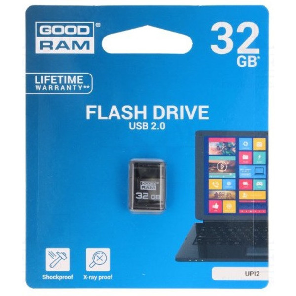 Флеш-накопитель USB2.0 32GB Goodram UPI2 (Piccolo) Black (UPI2-0320K0R11)