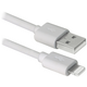 Кабель Defender ACH01-03BH USB(AM)-Lightning White 1m, Blister