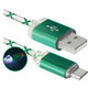 Кабель DEFENDER USB08-03LT USB(AM)-MicroBM Зел.LED підсв. 1м