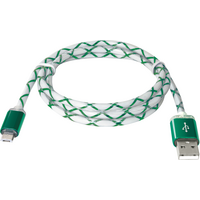 Кабель DEFENDER USB08-03LT USB(AM)-MicroBM Зел.LED підсв. 1м