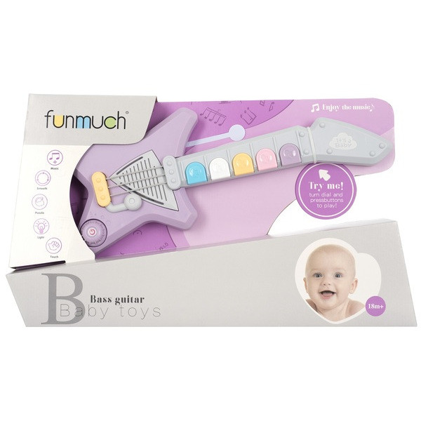Музична іграшка Funmuch БАС-ГІТАРА зі світловими ефектами