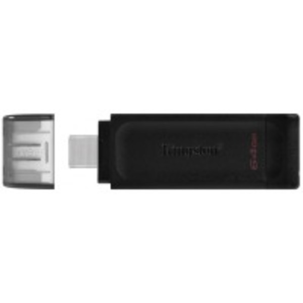USB-Флешка USB 3.2 64GB Type-C Kingston DataTraveler 70 Black (DT70/64GB)