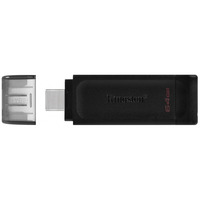 Флеш-накопитель USB3.2 64GB Type-C Kingston DataTraveler 70 Black (DT70/64GB)
