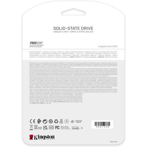 Накопитель SSD 1TB Kingston KC3000 M.2 2280 PCIe 4.0 x4 NVMe 3D TLC (SKC3000S/1024G)