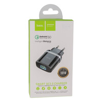 Зарядний пристрій Hoco C12Q QC 3.0 Black
