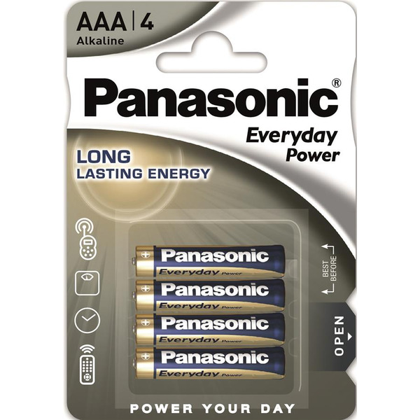Батарейка Panasonic AAA bat Alkaline 4шт Everyday Power (LR03REE/4BR)