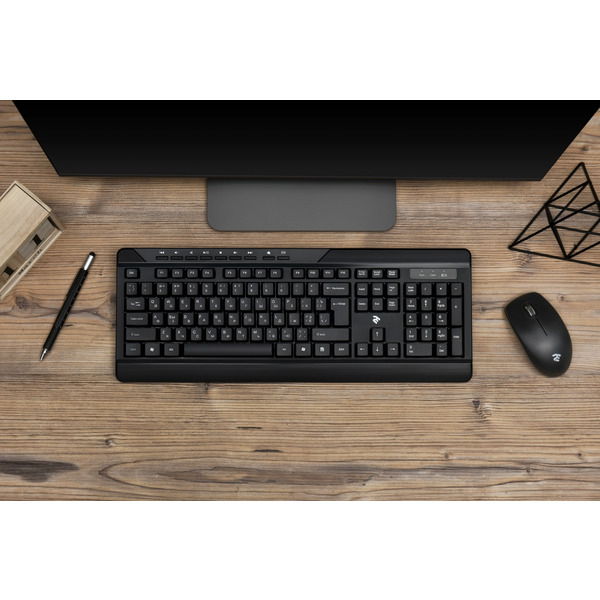 Комплект (клавіатура, миша) бездротовий 2E MK410 Black (2E-MK410MWB)