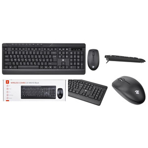 Беспроводной комплект (клавиатура, мышь) 2E MK410 Black (2E-MK410MWB)