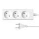 Мережевий подовжувач 2Е на 3 розетки, 1.8м, White (2E-U03M1.8)