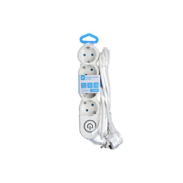 Фильтр питания 2E (2E-U04VESM3W) 4хSchuko, 3 м, белый