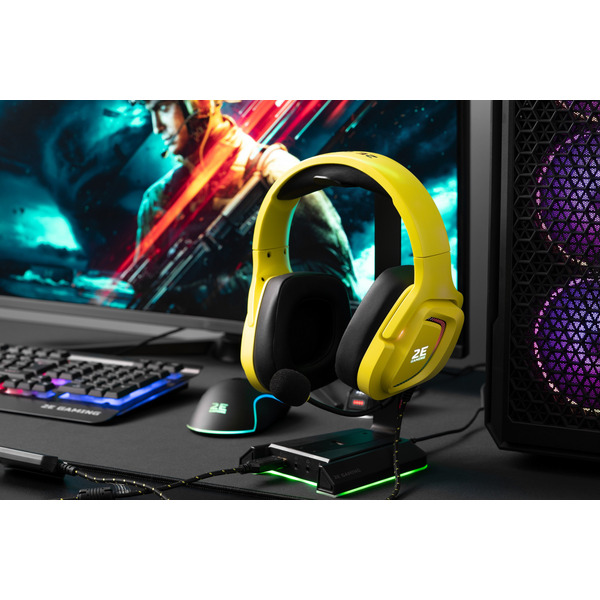 2E Gaming Подставка 3в1 для гарнитуры GST320 RGB 7.1 USB Black