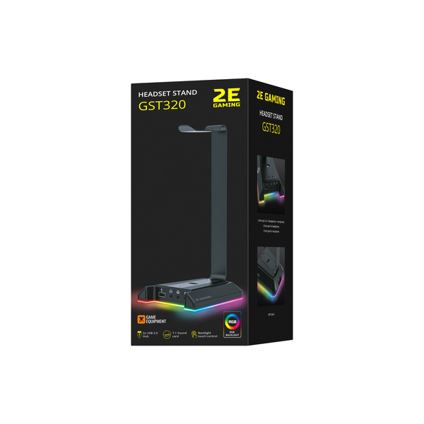 2E Gaming Подставка 3в1 для гарнитуры GST320 RGB 7.1 USB Black