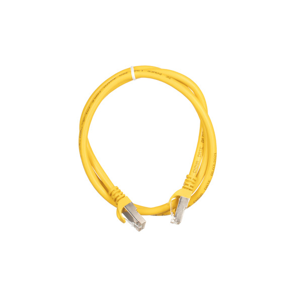 Патч-корд 2E Cat 6, S-FTP, RJ45, 4Х2 27AWG, 7/0.14 Cu, 1.00 m, PVC, Yellow (2E-PC6SFTPCOP-100YLW)