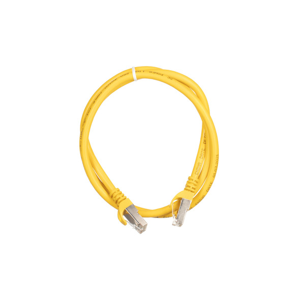 Патч-корд 2E Cat 6, S-FTP, RJ45, 4Х2 27AWG, 7/0.14 Cu, 1.00 m, PVC, Yellow (2E-PC6SFTPCOP-100YLW)