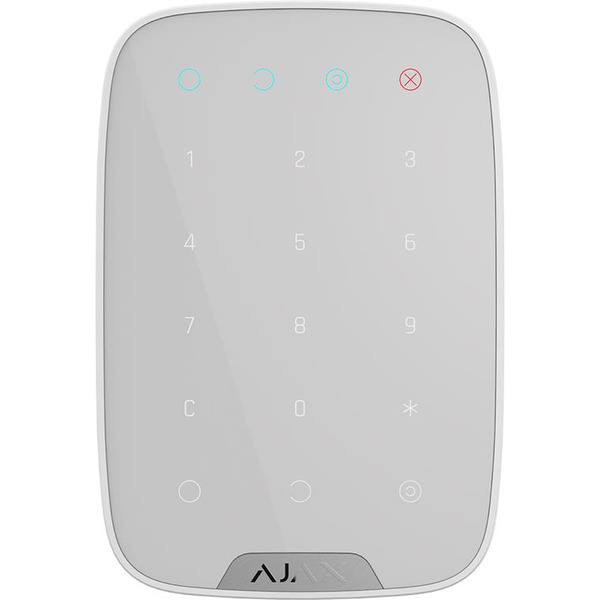 Бездротова сенсорна клавіатура Ajax KeyPad EU біла