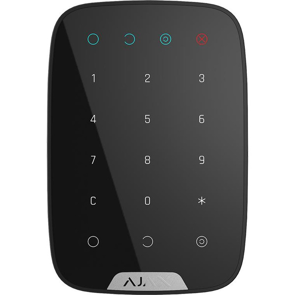 Ajax Беспроводная сенсорная клавиатура KeyPad, Jeweller, 3V*4ААА, черная